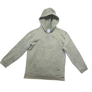 Carhartt Youth Hoodie Sweatshirt XL (18–20) Olive Embroidered Logo Pullover